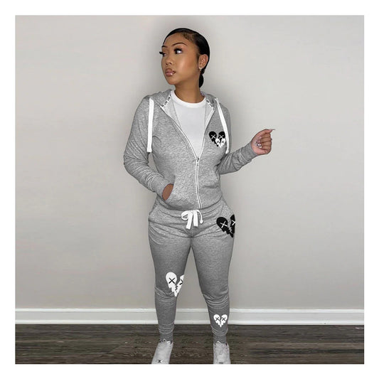 Gray “Broken Heart” Sweatsuit